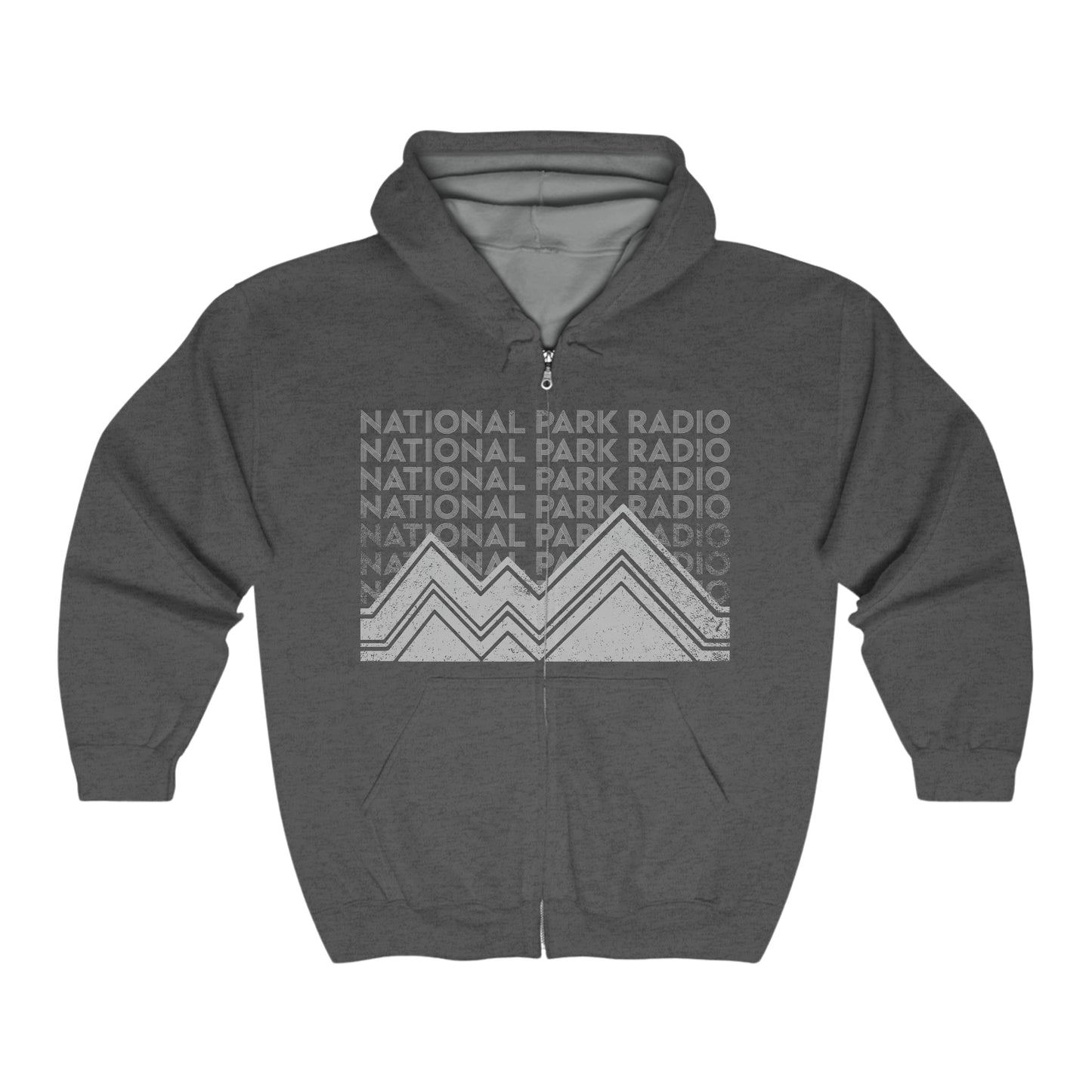 NPR Retro Mountains Full Zip Hooded Sweatshirt