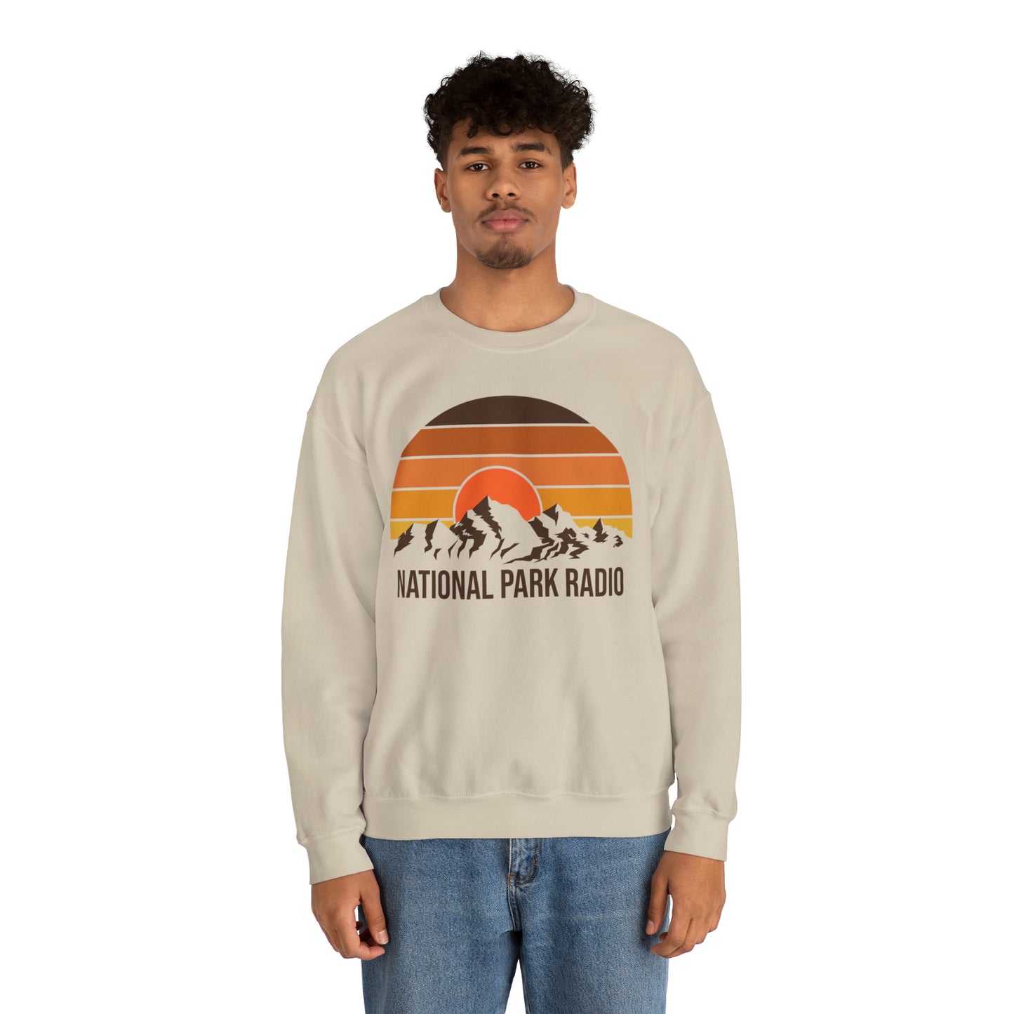 NPR Retro Sunset Crewneck Sweatshirt