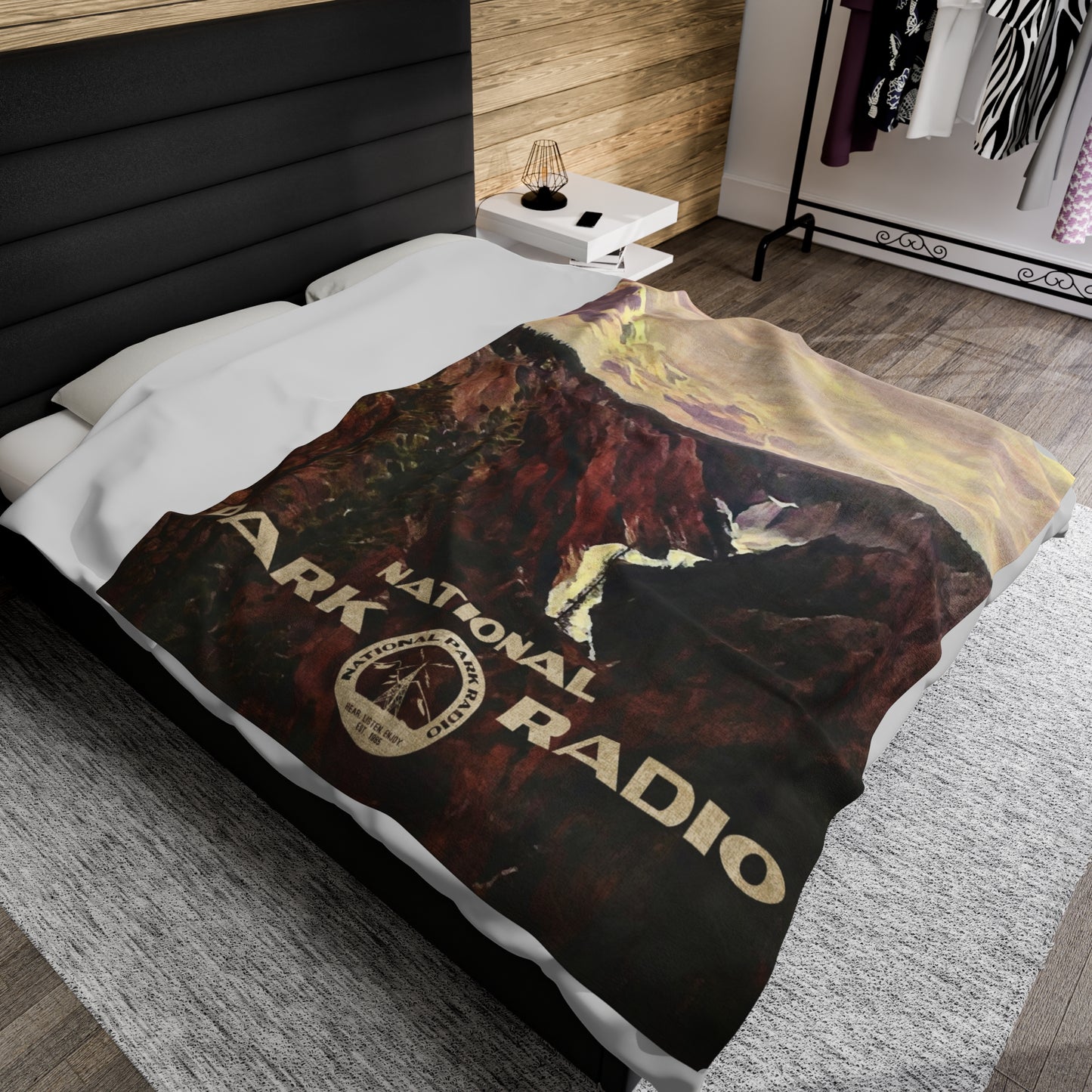 *LARGE and SOFT* Yellowstone National Park Velveteen Plush Blanket