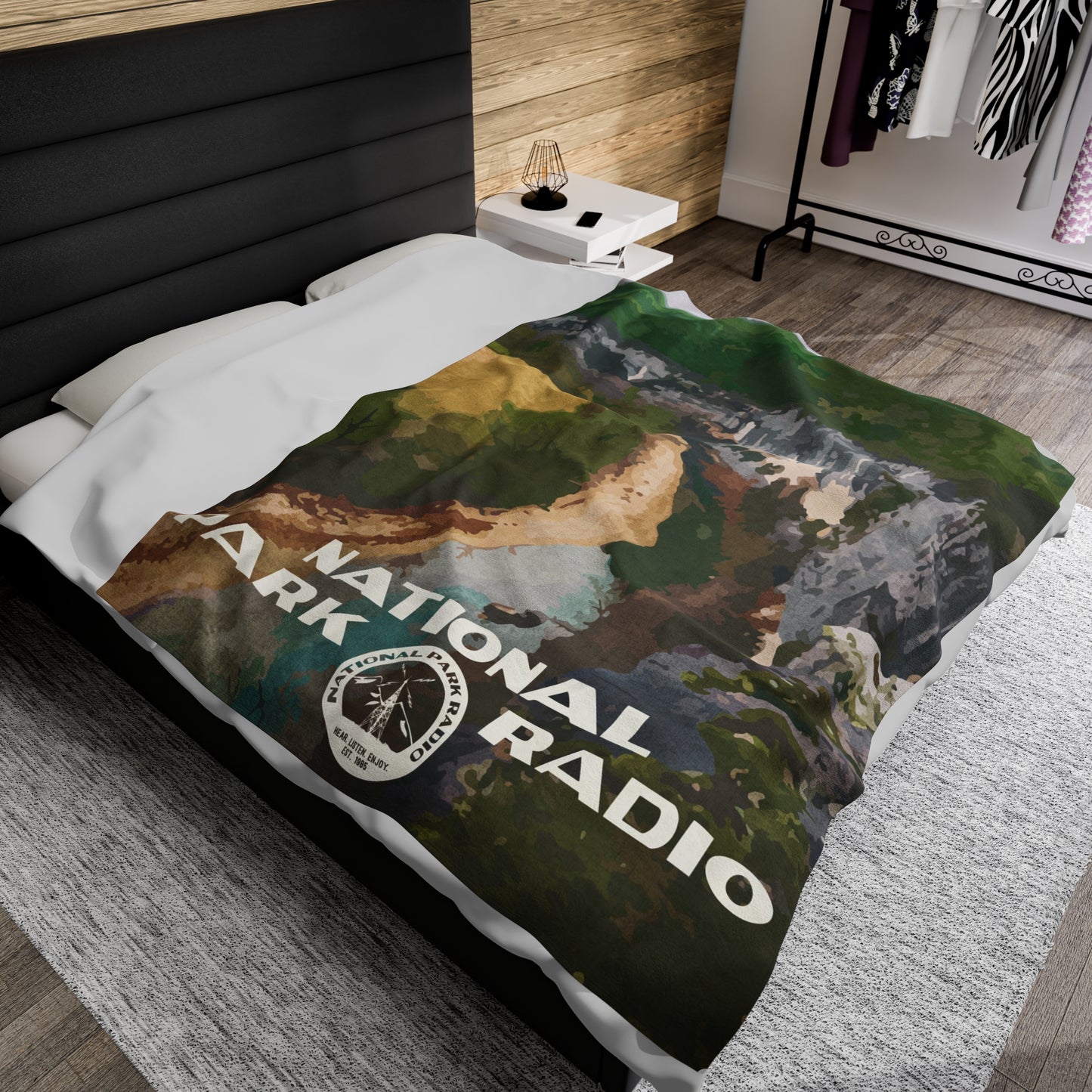 *LARGE and SOFT* Buffalo National River Velveteen Plush Blanket