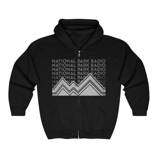 NPR Retro Mountains Full Zip Hooded Sweatshirt