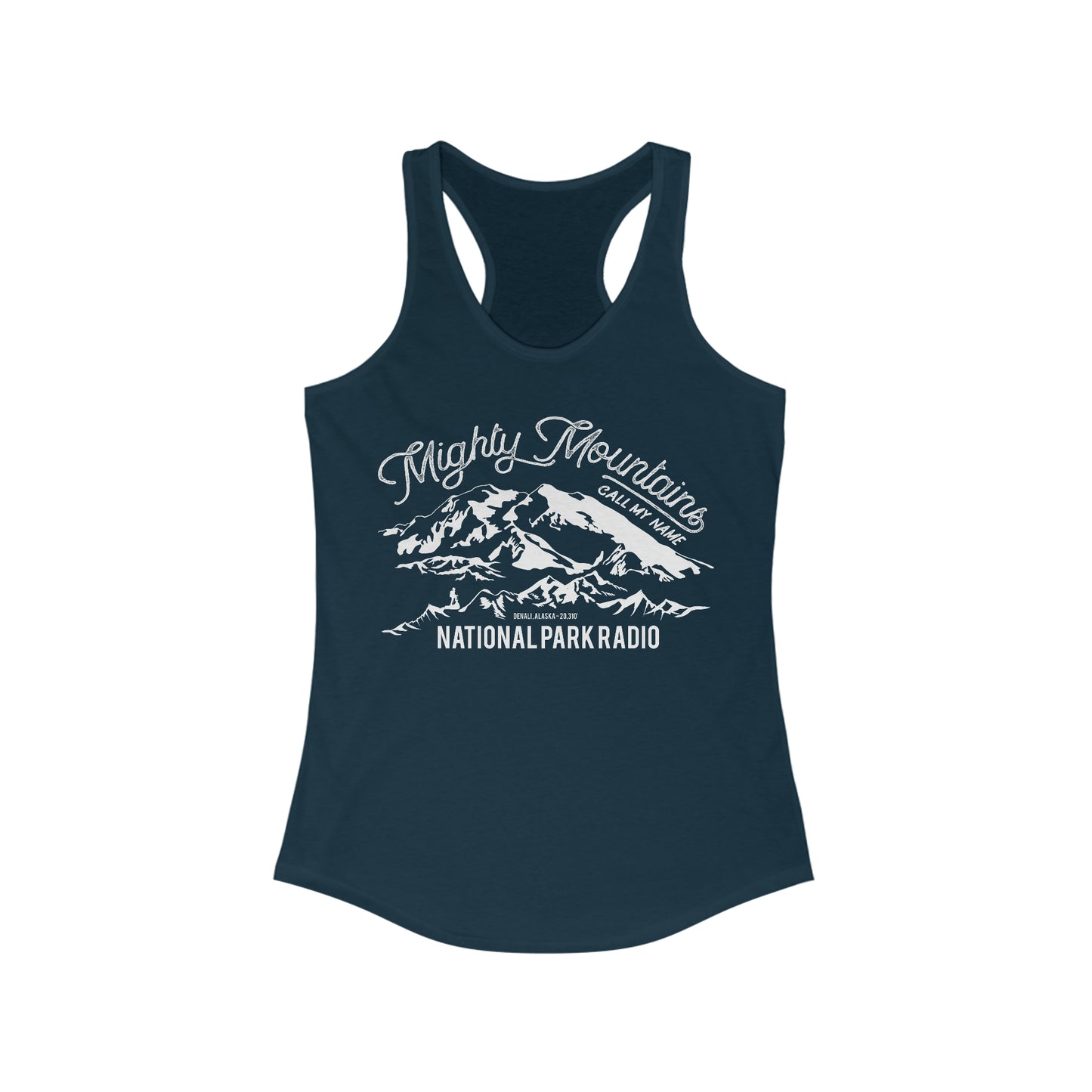 Women's NPR "Mighty Mountains" Racerback Tank