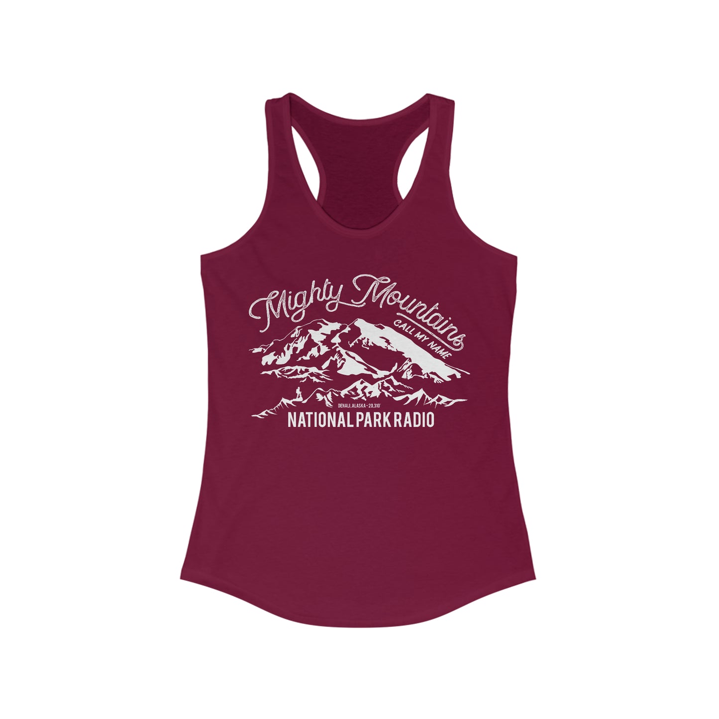 Women's NPR "Mighty Mountains" Racerback Tank