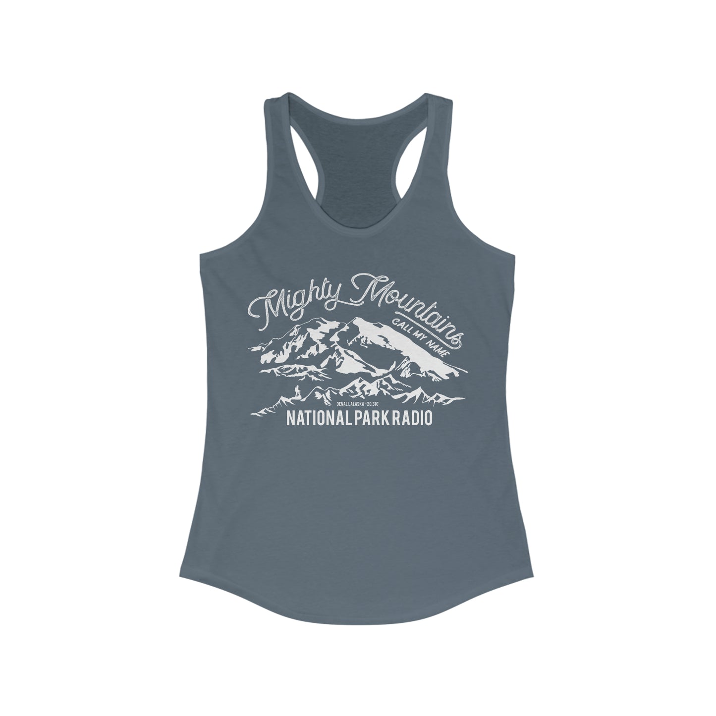 Women's NPR "Mighty Mountains" Racerback Tank