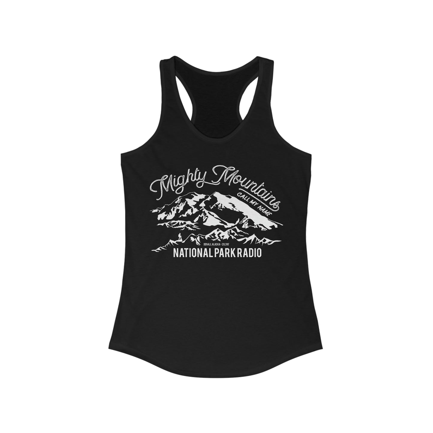 Women's NPR "Mighty Mountains" Racerback Tank