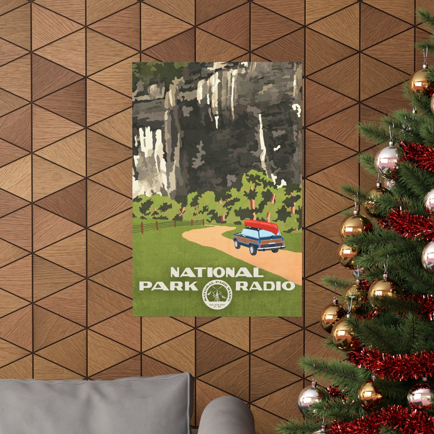 Original *Vintage* National Park Radio Poster - Steel Creek, Buffalo National River, 2019