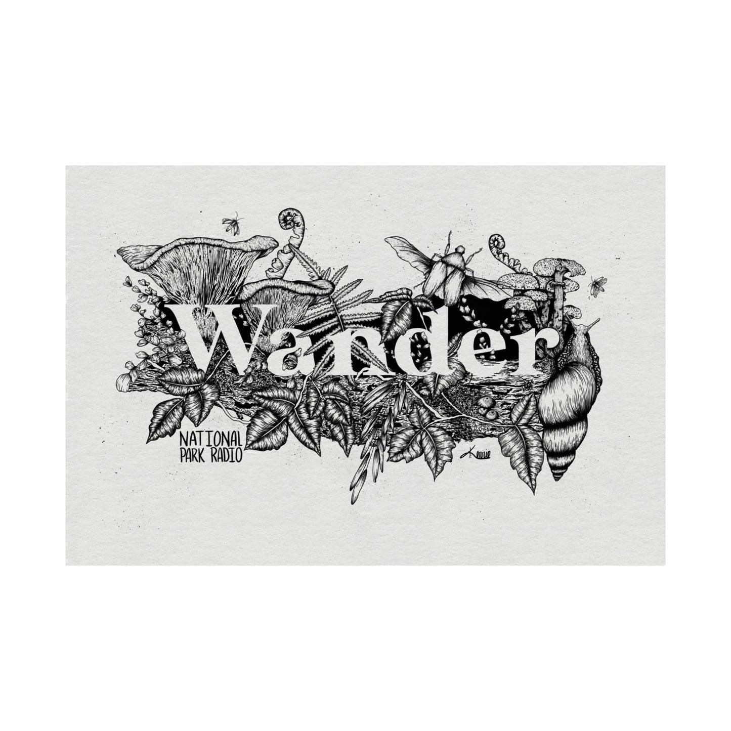 Wander (original artwork by Kerrie) Matte Horizontal Poster Print