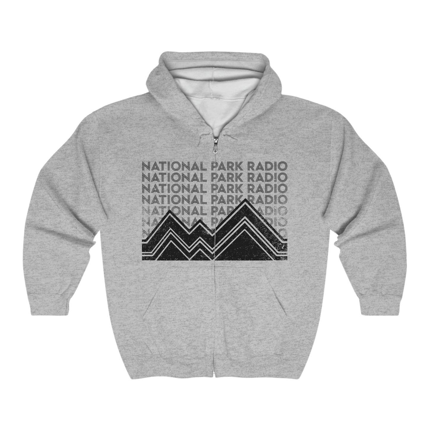 NPR Retro Mountains Full Zip Hooded Sweatshirt