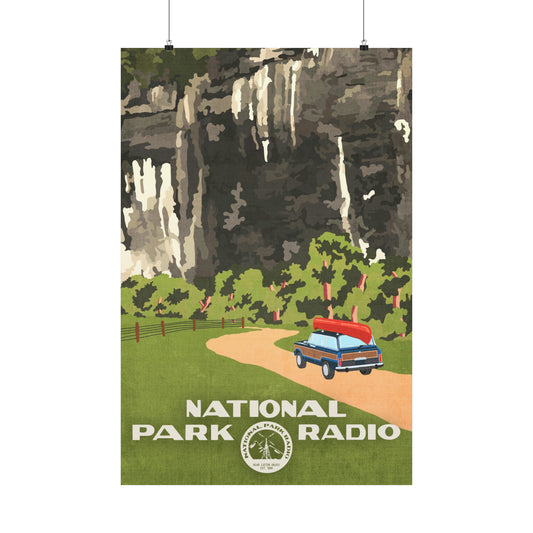 Original *Vintage* National Park Radio Poster - Steel Creek, Buffalo National River, 2019