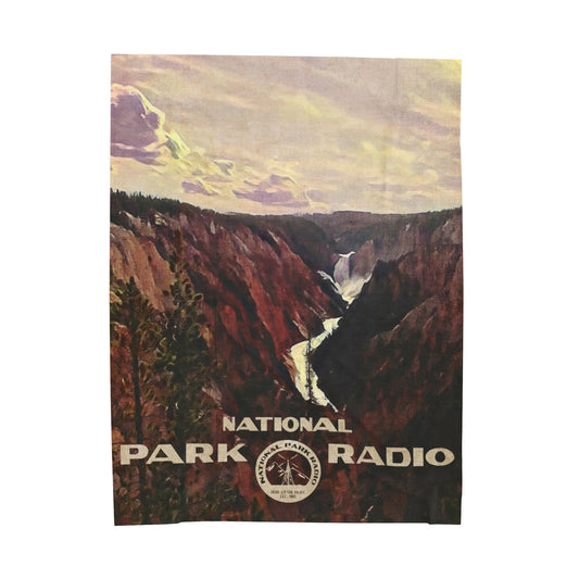 *LARGE and SOFT*  Yellowstone National Park Velveteen Plush Blanket