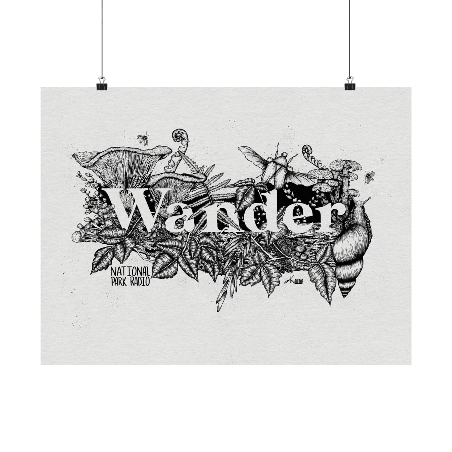 Wander (original artwork by Kerrie) Matte Horizontal Poster Print